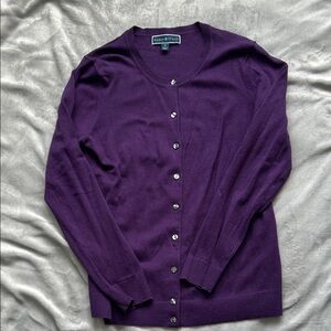 Karen Scott Deep Purple Women's Cardigan